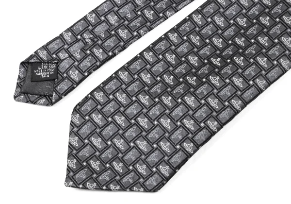 VivienneWestwood ACCESSORIES Square Orb Silk Tie K-175736_003