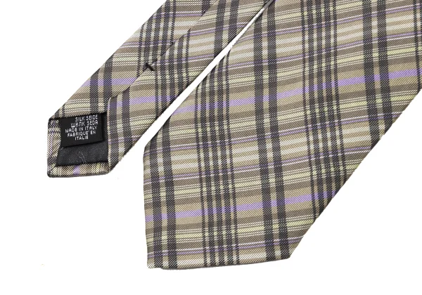 VivienneWestwood ACCESSORIES Point Orb Check Silk Tie K-175737_003