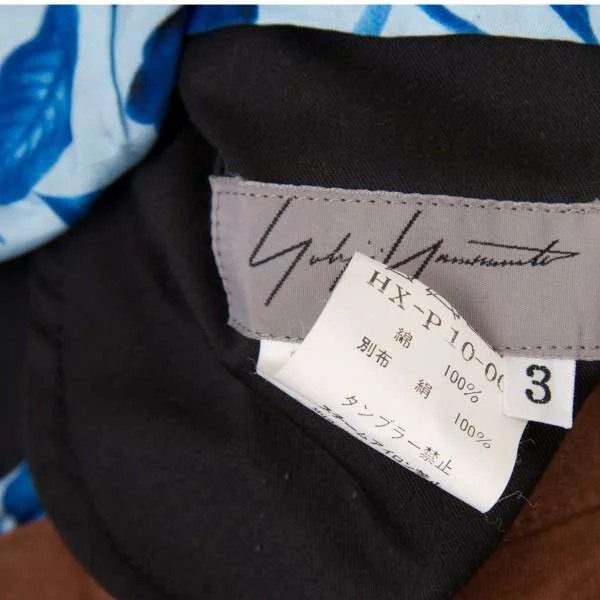 (SALE) Yohj Yamamoto POUR HOMME Floral pattern pants K-13387_012