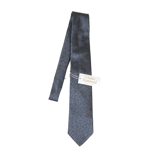 VivienneWestwood ACCESSORIES Multi Dot Tie Grey,Navy  K-175742_001