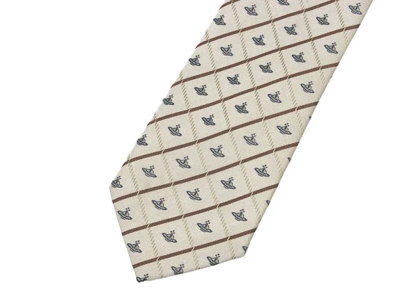 VivienneWestwood ACCESSORIES Orb Check Tie K-175743_003