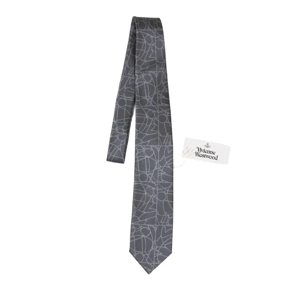 VivienneWestwood ACCESSORIES Orb Tie Grey  K-175744_001