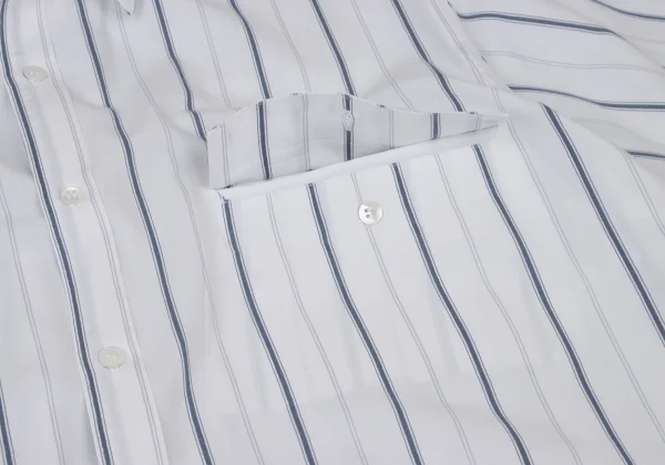 COMME des GARCONS HOMME Striped Flap Pocket Long Sleeve Shirt K-175749_010