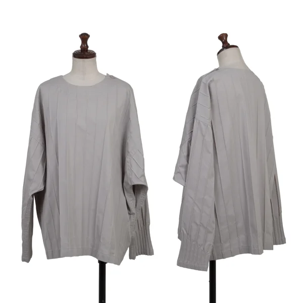 A-POC ABLE ISSEY MIYAKE Pleated Top Grey 1 K-175752_001