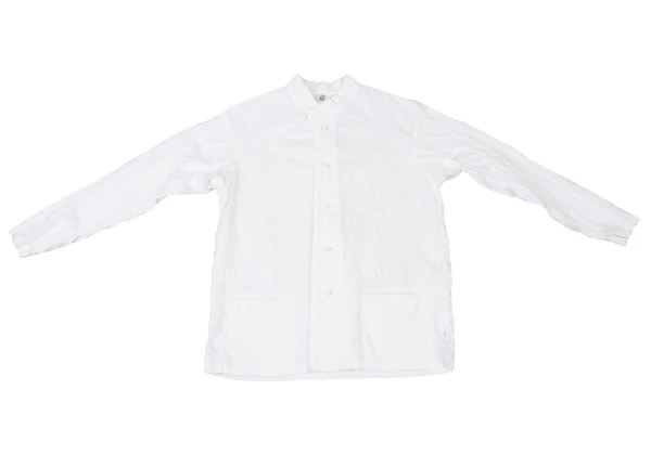 ISSEY MIYAKE HaaT Cotton Graphic Embroidered Stand Collar Blouse K-175753_002