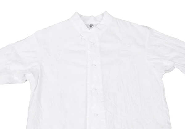 ISSEY MIYAKE HaaT Cotton Graphic Embroidered Stand Collar Blouse K-175753_003