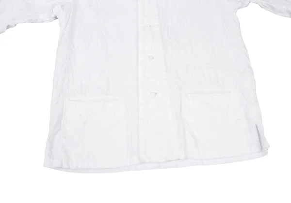 ISSEY MIYAKE HaaT Cotton Graphic Embroidered Stand Collar Blouse K-175753_008