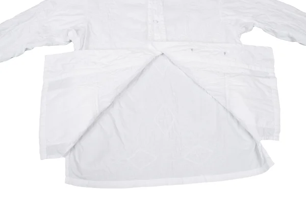 ISSEY MIYAKE HaaT Cotton Graphic Embroidered Stand Collar Blouse K-175753_012