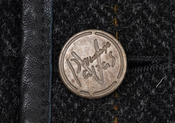 Papas Harris Tweed Leather Piping Jacket K-175755_005