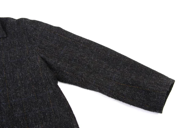 Papas Harris Tweed Leather Piping Jacket K-175755_006