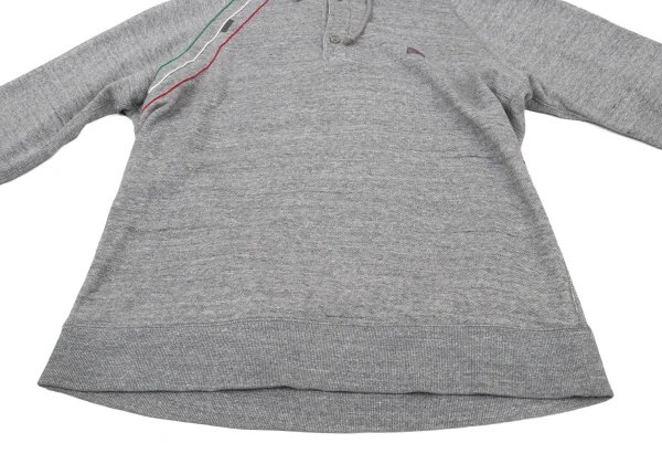 Papas Tricolor Piping Neck Button Hoodie K-175756_013