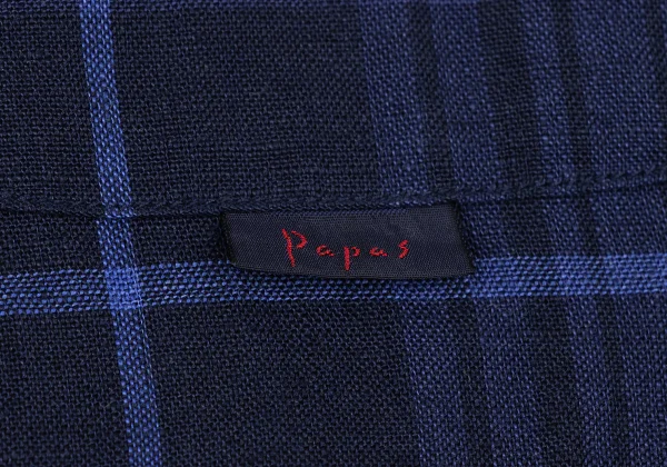 Papas Linen Button Down Check Shirt K-175757_006