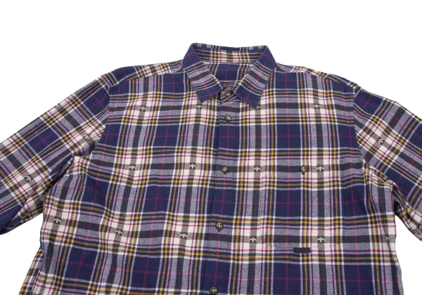 Papas Bird Patterned Flannel Check Shirt K-175758_002