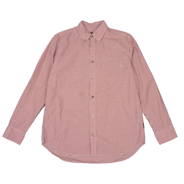 Papas+ Cotton Check Button Down Shirt Red,White M K-175761_001