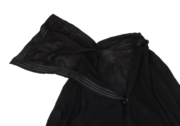Yohji Yamamoto FEMME Tape Line Patch Draped Jacket K-175765_003