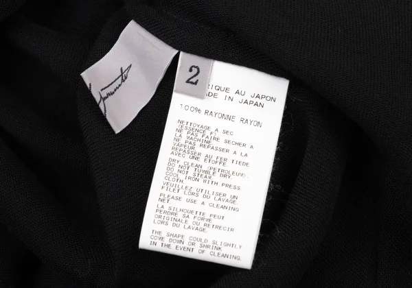 Yohji Yamamoto FEMME Tape Line Patch Draped Jacket K-175765_014