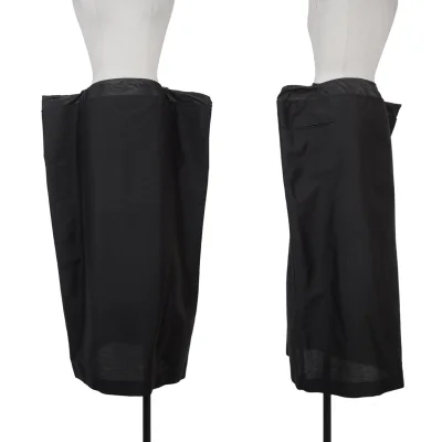 Yohji Yamamoto FEMME Mohair Blend Zip Detail Skirt