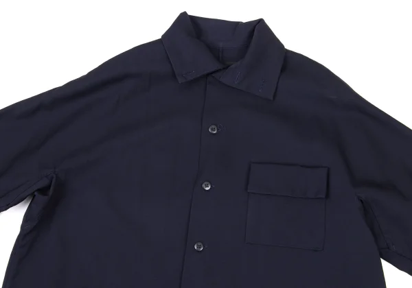 Y's Wool Gabardine Pocket Design Shirt Jacket K-175771_003