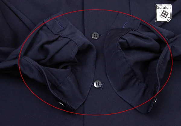 Y's Wool Gabardine Pocket Design Shirt Jacket K-175771_012