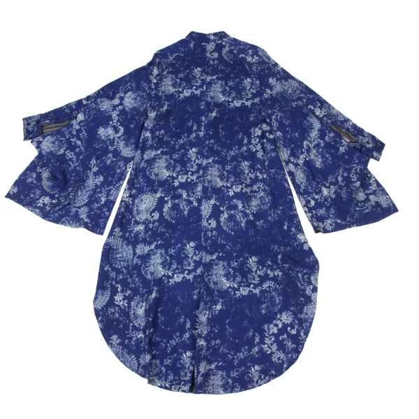 Yohji Yamamoto NOIR Floral Discharge-Print Stripe Lining Dress K-175774_014