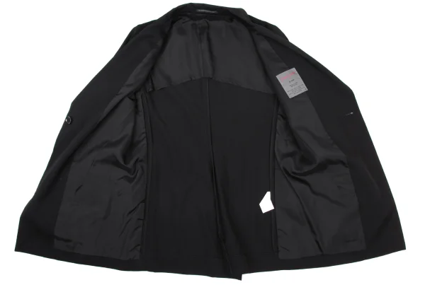 Yohji Yamamoto NOIR Wool Gabardine Asymmetry Seam Jacket K-175775_010