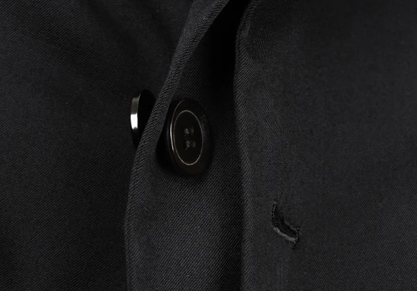 Yohji Yamamoto NOIR Wool Gabardine Asymmetry Seam Jacket K-175775_011