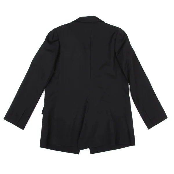 Yohji Yamamoto NOIR Wool Gabardine Asymmetry Seam Jacket K-175775_012