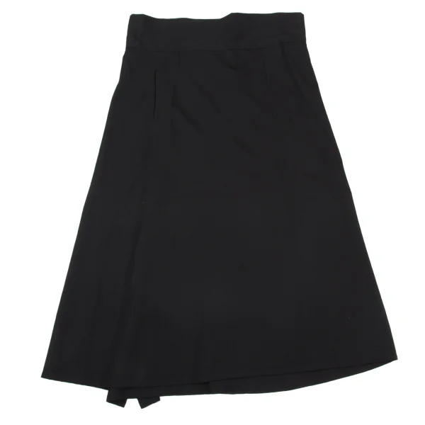 Yohji Yamamoto NOIR Wool Gabardine Wide Fishtail Skirt K-175776_002