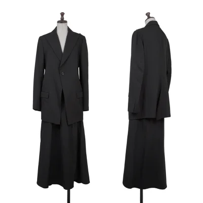 Yohji Yamamoto NOIR Wool Gabardine Jacket & Skirt