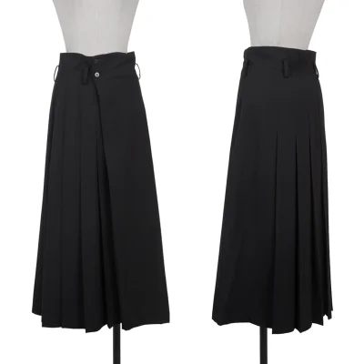 tricot COMME des GARCONS Wool Gabardine Asymmetry Pleats Skirt