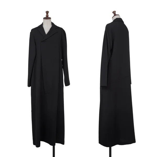ALFASPIN Stretch Wool Asymmetry Neck Dress Black M K-175783_001