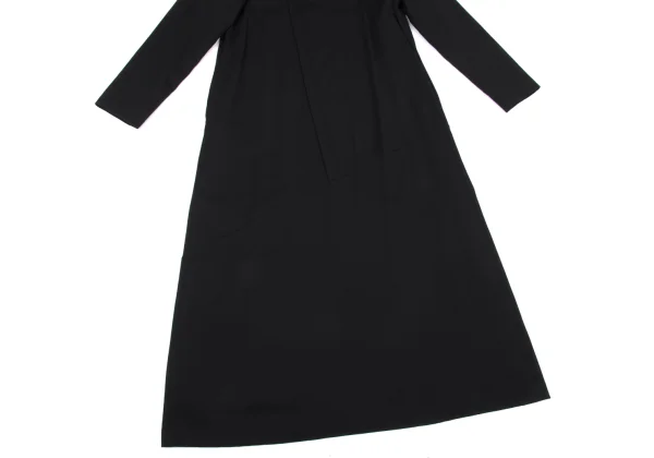 ALFASPIN Stretch Wool Asymmetry Neck Dress K-175783_008
