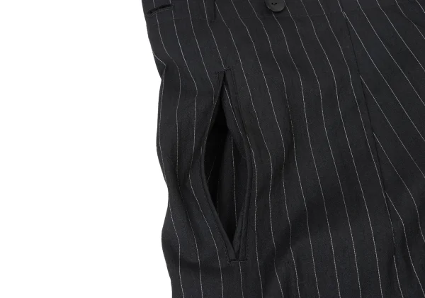 Y's Wool Nylon Pin Stripe Strap Pants K-175787_010
