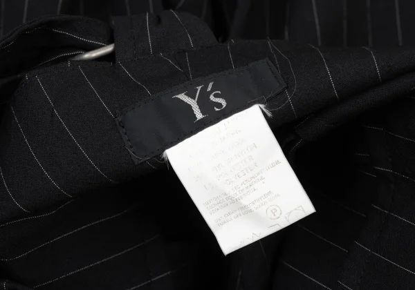 Y's Wool Nylon Pin Stripe Strap Pants K-175787_013