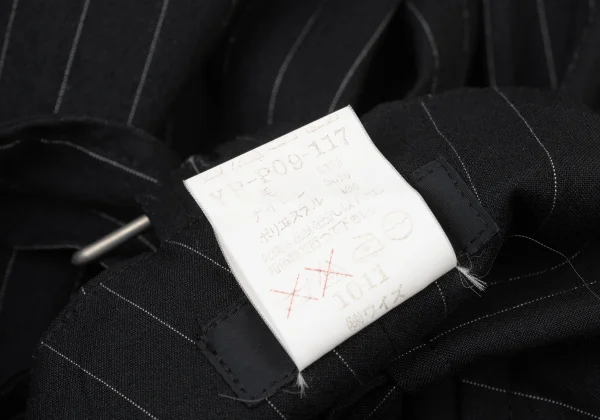 Y's Wool Nylon Pin Stripe Strap Pants K-175787_014