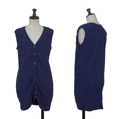 ISSEY MIYAKE me Dyed Cotton Wrinkle Pleats Vest
