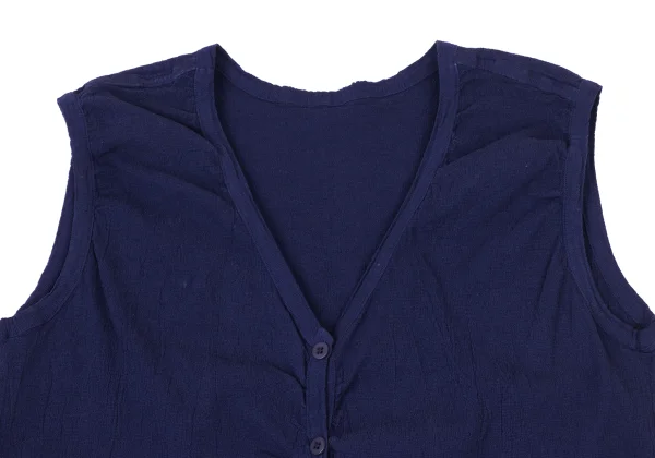 ISSEY MIYAKE me Dyed Cotton Wrinkle Pleats Vest K-175792_005