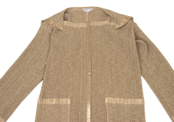 ISSEY MIYAKE Sailor Collar Mesh Pleats Jacket K-175793_003