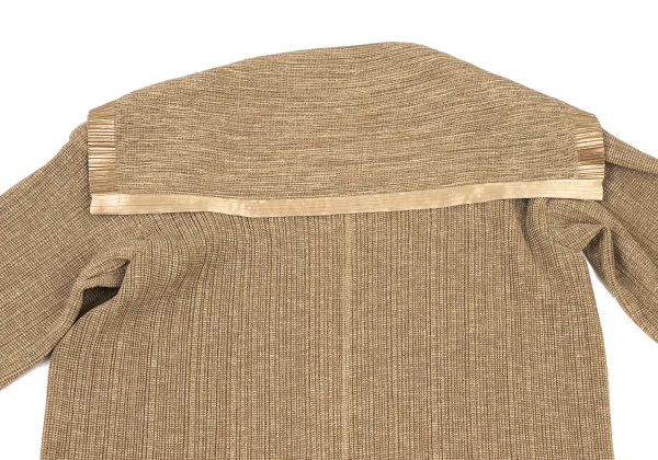 ISSEY MIYAKE Sailor Collar Mesh Pleats Jacket K-175793_013