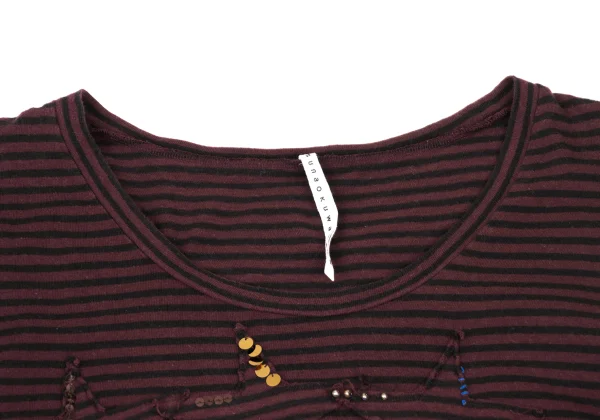 sunao kuwahara Star Patch Beads Stripe T Shirt K-175794_004