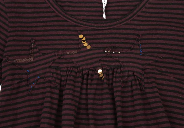 sunao kuwahara Star Patch Beads Stripe T Shirt K-175794_006