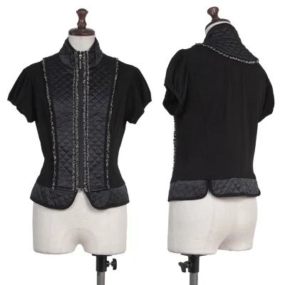 HIROKO BIS Quilted Switching Double Zip Top