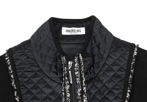 HIROKO BIS Quilted Switching Double Zip Top K-175800_004
