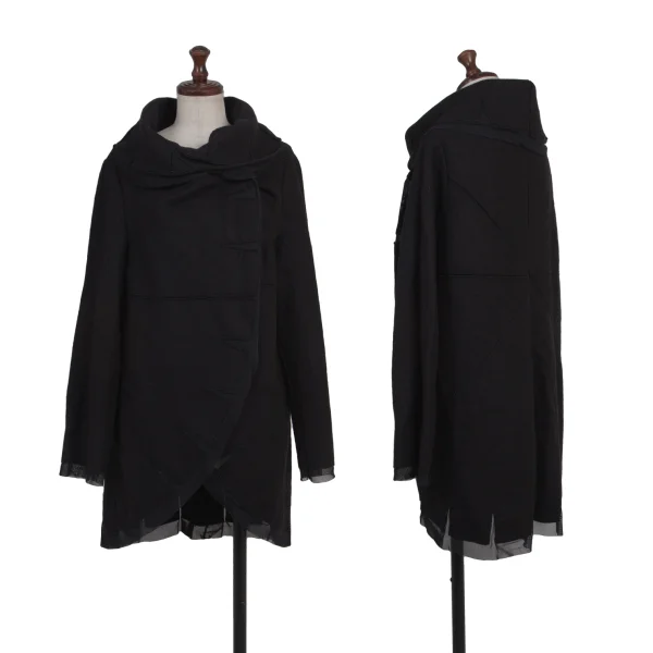 TRICO HIROKO BIS Wool Mesh Switching Jacket Black 9 K-175803_001