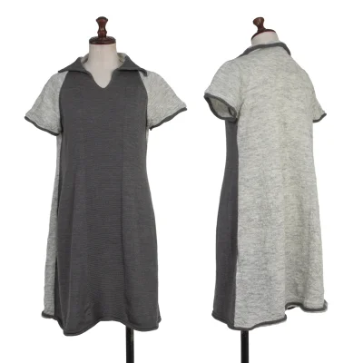 POINTLIGNE Wool Blend Switching Knit Tunic