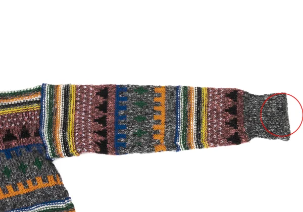 KANSAI YAMAMOTO Colorful Turtleneck Knit Sweater K-175806_006
