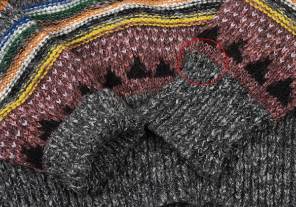 KANSAI YAMAMOTO Colorful Turtleneck Knit Sweater K-175806_008