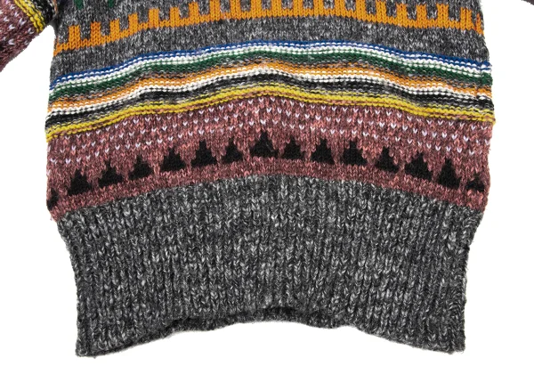 KANSAI YAMAMOTO Colorful Turtleneck Knit Sweater K-175806_010