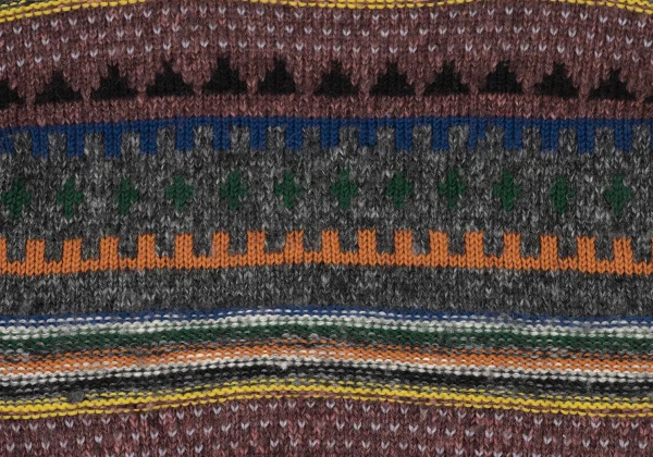 KANSAI YAMAMOTO Colorful Turtleneck Knit Sweater K-175806_013