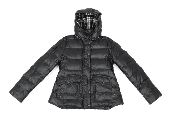 BURBERRY BLUE LABEL Detachable Hood Check Lining Down Jacket K-175807_002